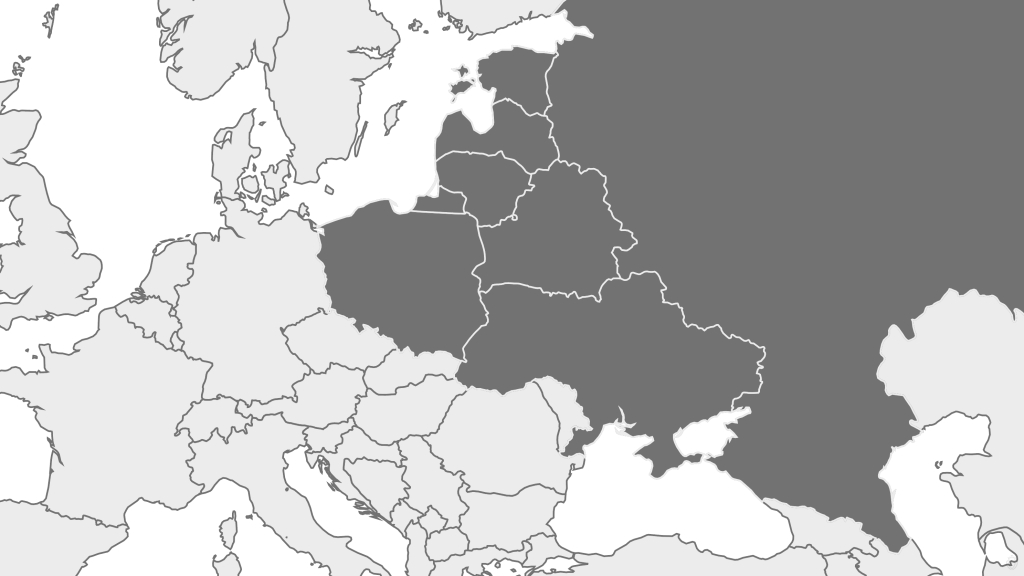 Map of East Europe